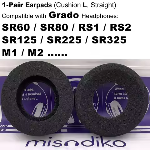misodiko Foam Earpads Replacement for Grado SR60, SR80, RS1, RS2, SR125, SR225, SR325 Headphones (Cu