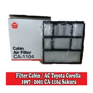 Cabin Filter AC/ Toyota Corolla 1997 - 2001 CA-1104 Sakura - 71507 -