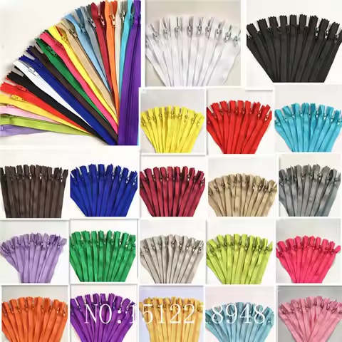 50pcs 3# Closed Nylon Coil Zippers Tailor Sewing Craft (8-24 Inch) Crafter's &FGDQRS (Color U PICK)