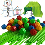 Dream Hunter 167 PCS Kids Fort Building Kit Indoor Outdoor Kids Building Block Toys Fort Building Se