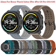 22mm Silicone Repalce Band for Honor Watch 5 Ultra 5Pro 4Pro GS Pro GS4 GS3 Watch Strap Soft Wristba