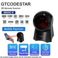 GTCODESTAR 8800G-B 2D Omnidirectional Barcode Scanner Desktop QR Barcode Scanner Reader for Cashier