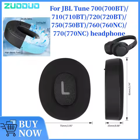 ZUODUO Replacement Cooling Gel Ear Pads For JBL Tune 700(700BT)/710(710BT)/720(720BT)/750(750BT)/760