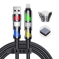 MAGIC JOHN Four-in-One Charging Cable Ultra-Fast 240W with RGB Light