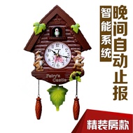 haizhixingCreative European-Style Living Room Wall Clock Cuckoo Wall Clock Time-Reporting Gugu Clock Bedroom Wall Clock Quartz Clock