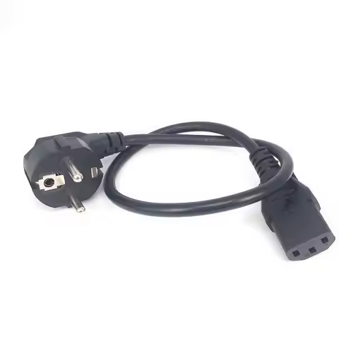CEE7/7 to IEC C13 Power Cords, 10A/16A, 250V, H03VV-F 0.75mm Cable ,Short Schuko to C13 Power cord,1
