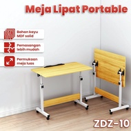 Portable Study Table Adjustable Low Height Laptop Table with Multifunctional Wheels