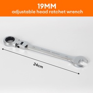 Dual purpose Ratchet adjustable Wrench 8mm 10mm 12mm 14mm 17mm 19mm Ratchet Quick Socket Wrench Span