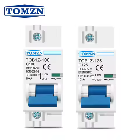 1P 80A 100A 125A DC MCB 250V Circuit breaker FOR PV System C curve