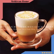 Union glass cup with handle for drinking tea 334ml, beautiful glass cup for hot coffee, imported fro