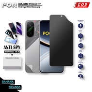 LAYAR Xiaomi Anti-Spy Hydrogel poco F7 poco UltraF7 poco Pro Anti-Scratch Jelly Screen Protector Ful