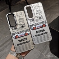 Creative Sports Car English Trendy Fashion Shock-resistant Phone Case Suitable for Samsung S24/S24FE