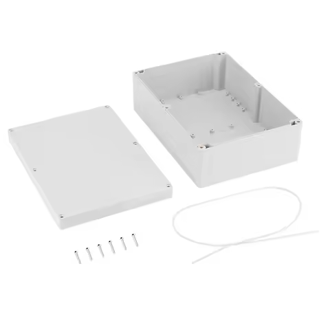 263*185*95mm Water resistant Plastic Junction Box Enclosure Project Case DIY Junction Box White Plas