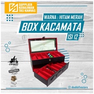 MERAH Glasses Box - Glasses Box Organizer - Glasses Box [BLACK RED]