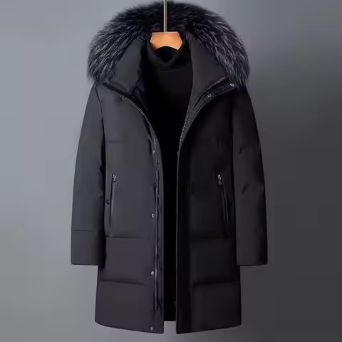 Canada Fashion Winter Jacket Men Down Coat Parka Men's White Goose Down Jackets Fur Collar Hooded Wa