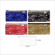 Tomex Document Bag Pencil Case Espresso Pattern Zipper Pencil Case B6