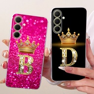 For Samsung Galaxy A17 Casing SM-A175F SM-A177B Case Luxury Crown Letters Soft Silicone Slim TPU Cov