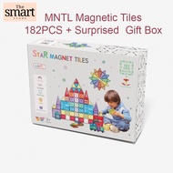 Authorised RETAILER - MNTL Star Magnet Tiles 182pcs Deluxe Set + Suprised Gift Box / 120pcs ICE Set