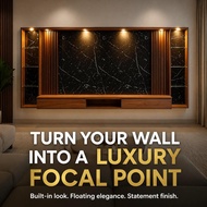 HOMACONCEPT  10FT FLOATING TV WALL CABINET / 10FT  WALL KABINET / FREE INSTALLATION