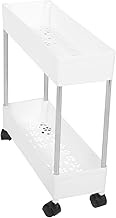 PRETYZOOM 1pc Floor Trolley Beauty Cart Drawers Plastic Office Shelves Bathroom Basket Trolley Rolling Cart Organizer 3 Tier Mobile Shelf Home Movable Trolley Stand Storage Trolley Holder
