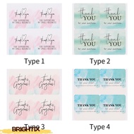 BRIGHTIX 100PCS Thank You Stickers Gift Watercolor Pink Blue Gift Wrapping Gorgeous