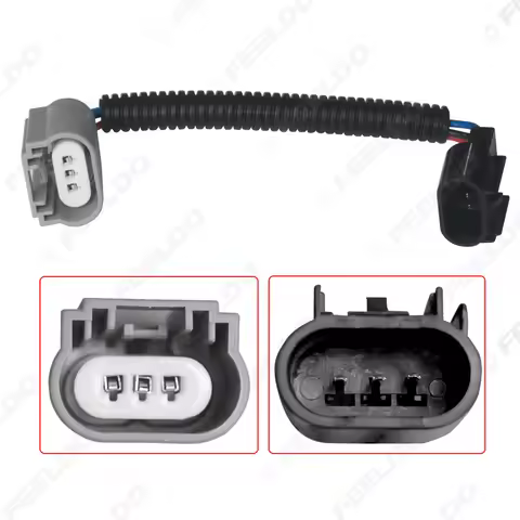 FEELDO Car H13 Male To Female Ceramic Socket Wiring Harness Connector For Headlight Bulb Socket H13 