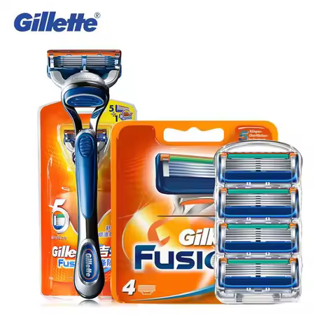 Gillette Fusion Razor for Men Face Hair Beard Shaving Machine Manual Safety Shaver Replacement Head 