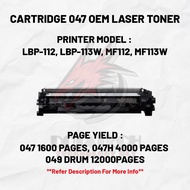 # OEM Canon Compatible for 047/ 047H OEM Laser Toner Cartridge # [ Black Only ]