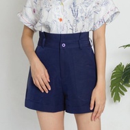 C&D Shorts Pants กางเกงขาสั้นสีกรม เนื้อผ้าคอตตอน ซีแอนด์ดี (CU9ZNV)