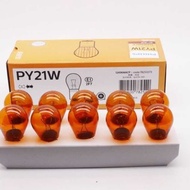 Philips Genuine Front Rear Turn Signal Bulb Single Wire Beveled Amber 12496 12V PY21W Turn Signal