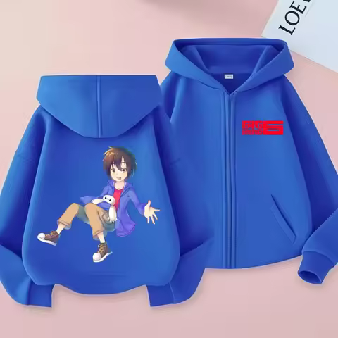 Big Hero 6 Chibi Hiro & Baymax Parent-Child Zip-Up Hoodie