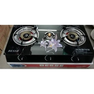 Dapur gas kaca 3 tungku/gas stove/ glass stove