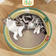 LDECO Extra Large Round Cat Scratcher with Ball Toys | Durable Interactive Cat Scratching Pads