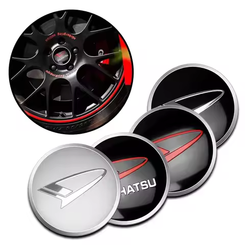4PCS 56mm/60mm Car Tire Wheel Center Hup Caps Badge Stickers for Daihatsu Terios Sirion Mira Materia