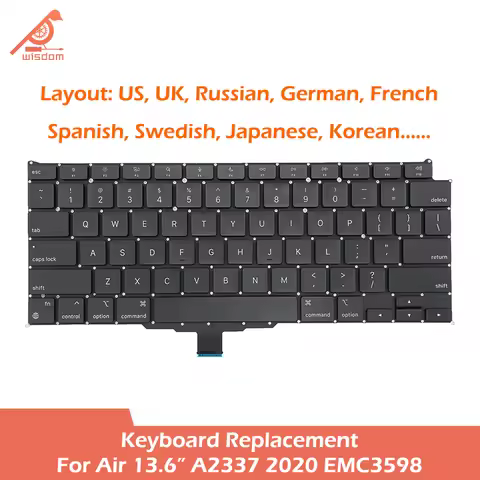 2020 Year Laptop A2337 Keyboard Replacement For Macbook Air Retina 13" A2337 Keyboards EMC 3598