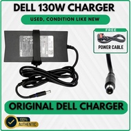 Dell 130W Charger Original Geniune Dell Charger dell adaptor adapter SG READY STOCK FREE POWER CABLE