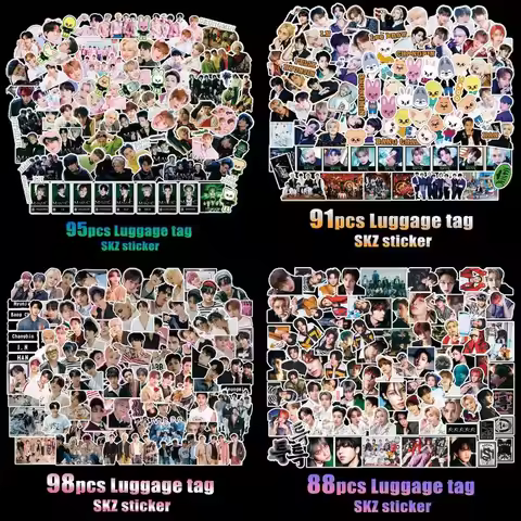 Skzoo 95pcs Stray Kids Album Inspired Stickers Hyunjin Kpop Merch Waterproof Decals Journal Laptop L
