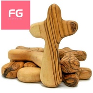 10 PCS Small Olive Wood Crosses Holding Crosses Portable Prayer Crosses