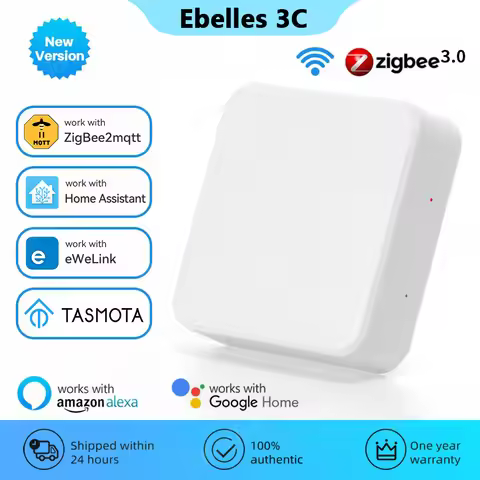 ZigBee 3.0 Wired Gateway Hub eWeLink APP Smart Home Ethernet Bridge Works with Subdevice Home Assist