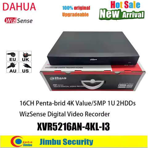 Dahua XVR 16CH XVR5216AN-4KL-I3 Max Supports 8MP HDCVI Camera Penta Brick 4K 1U WizSense Digital Rec