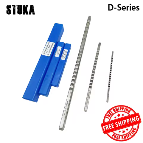 Stuka D-Series Push Type Keyway Broaches HSS Keyway Tools for CNC Machine Tool D1-10/12/14mm 5/16‘’D