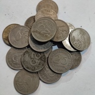 koin 25 rupiah burung merpati mahkota tahun 1971