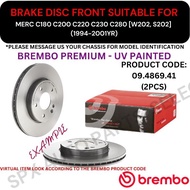 BREMBO GENUINE DISC BRAKE ROTOR (FRONT) FOR MERC C180 C200 C220 C230 C280 [W202, S202] (1994-2001YR)