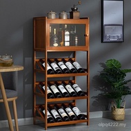 Display Stand Decoration Wine Red Wine Wholesale Lattice Wine Cabinet Small Bar Shelf Solid Wood Put