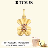 TOUS  Gold Plated Projected-bear Pendant gemstones TOUS Sweet  Valentine's Day Anniversary Jewelry