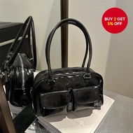 Y2K Vintage Niche Bowling Bag | Women's Retro Handbag  Beg Bowling Niche Vintage Y2K | Beg Tangan Re