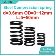 65Mn spring steel compression spring d0.6mm*OD3-12mm*L5-50mm strong pressure, return spring, compres
