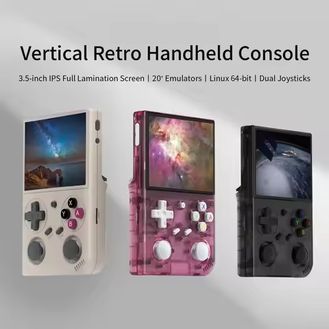 G350 Retro Handheld Game Console ,WIFI 3.5 Inch IPS Screen Linux System 64G 4371 Games Preloaded Han