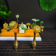 T Thailand Mini Lotus Ornaments Southeast Asian Buddha Golden Lotus Decoration Pure Handicrafts Offe