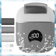 [G V W E] LED Display Grinding Machine-Electric Foot File with 3 Blades& 2 Speed Settings-Grey Color